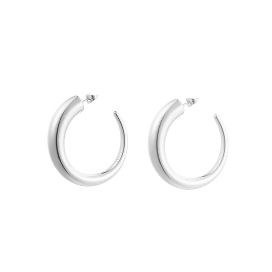 Velvet Touch Hoops Oorbellen Zilver