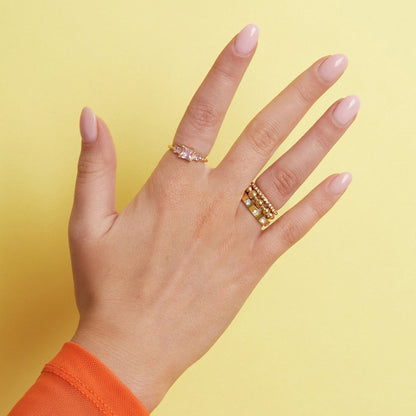 White Bliss Ring Goud