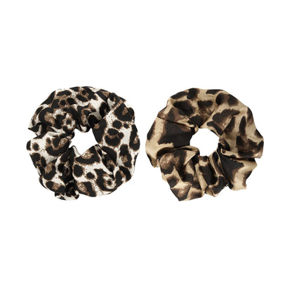 Wild Tiger Print Scrunchie Duo