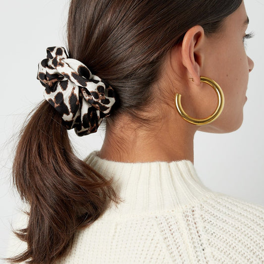 Wild Tiger Print Scrunchie Duo